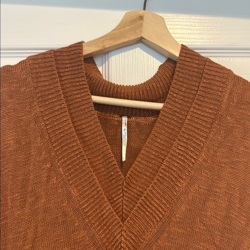 Free People Rust Sleeveless Knit Vest - Picture 6 of 13